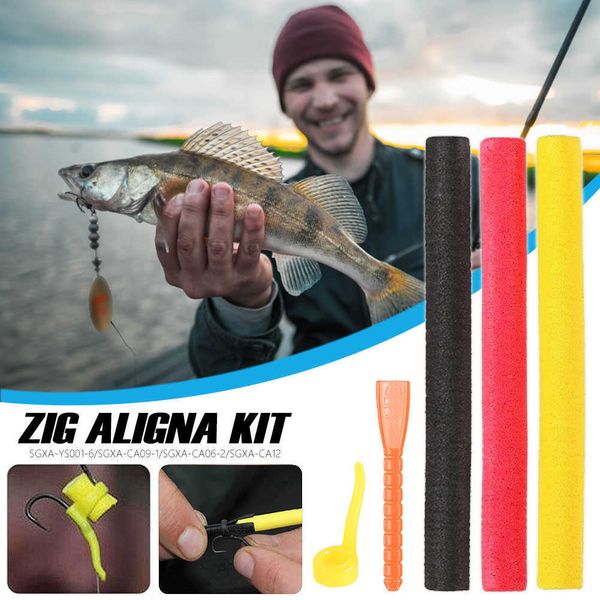 

10pieces carp fishing hook bait zig aligna kit for zig rig carp rig ronnie hair rigs carp coarse feeder fishing tackle