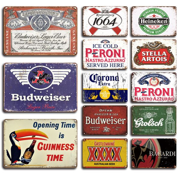 

corona metal tin sign vintage beer poster decorative plate retro bar kitchen home wall decor plaque wall stickers