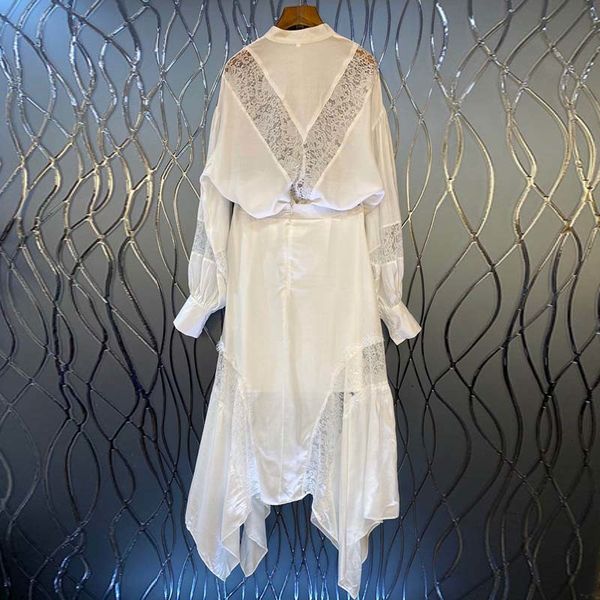 

dress seqinyy party suit summer fashion runway feminine lace shirt + the midi line skirt elegant office lady, White