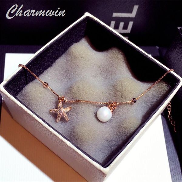 

charm bracelets rose golde & banlges for women rhinestones simulated pearl stars fashion jewellery, Golden;silver