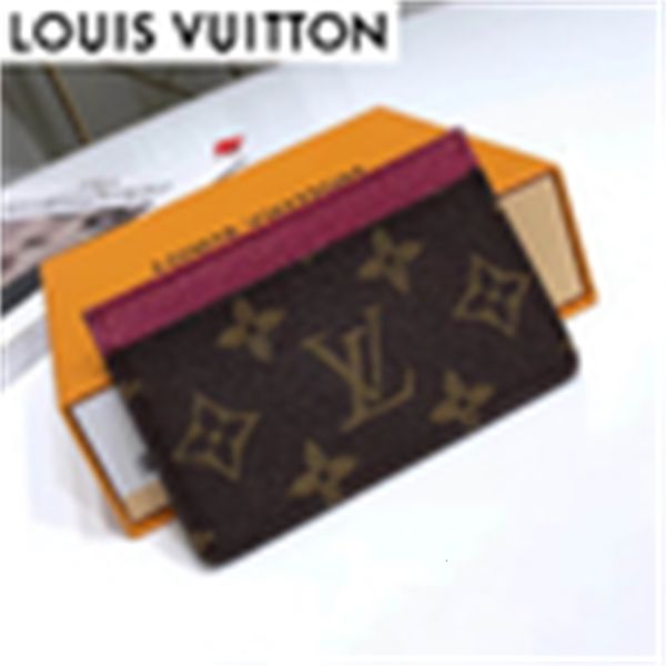 

designer luxury card holder m60703 women real leather long wallet chain wallets compact purse clutches evening key card holders brand