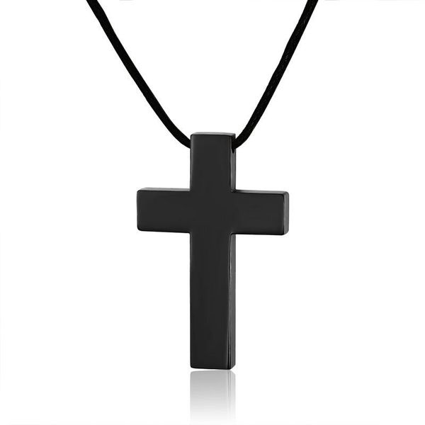 

pendant necklaces classic couples fashion jewelry black gold silver color stainless steel necklace women men brief design