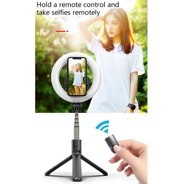 

pc selfie stand phone holder led ringlight dimmable rechargeable 25ub monopods