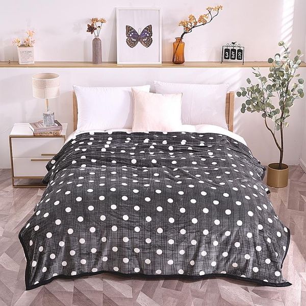 

blankets winter fleece blanket classic dot grid blandets camel soft warm throw bed sheet cover single double bedspread home textile