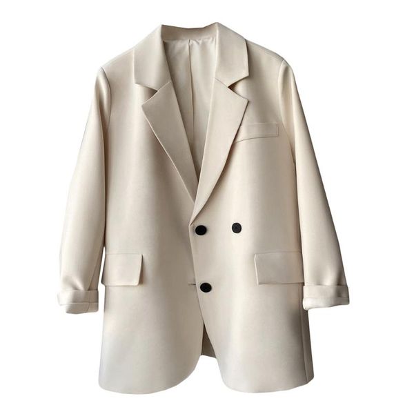 Blazer de moda de primavera hodisytiana para mulheres trajes nobres de peito duplo jaqueta feminina externa de roupas de manga longa de manga longa