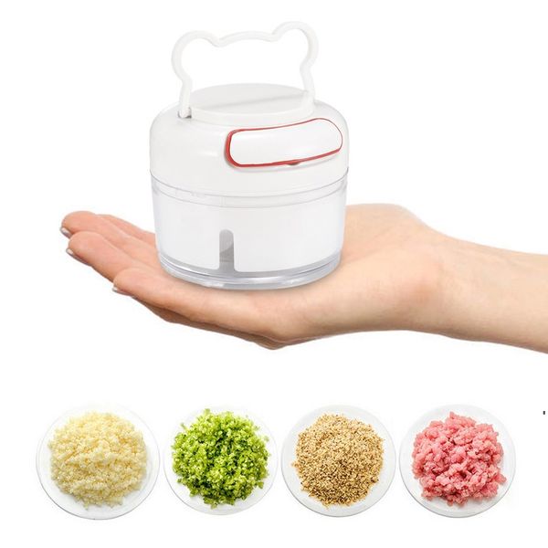 Neue Mini Hand Pull Gemüse Obst Twist Shredder Mixer 170 ml Multifunktions Manuelle Fleischwolf Knoblauchschneider Slicer Küchenwerkzeug EWE7688