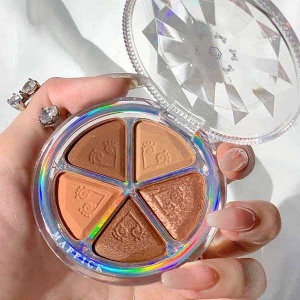 

maffick 5 colors eye shadow blooming petals beauty makeup glitter pigment palette1