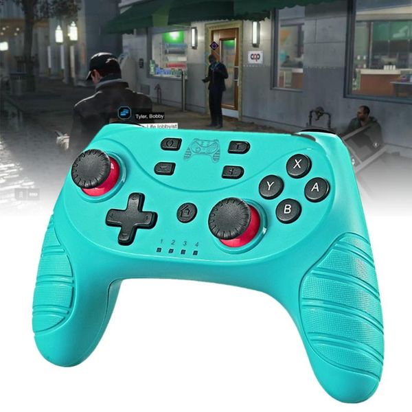 

game controllers & joysticks wireless bluetooth controller joystick 6-axis gyroscope asymmetric double vibration motor gamepad for switch/li