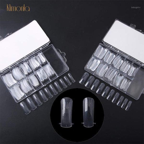 

100pcs/box transparent professional false nail polish fake nails full cover art uv extend gel extension manicure tools1, Red;gold