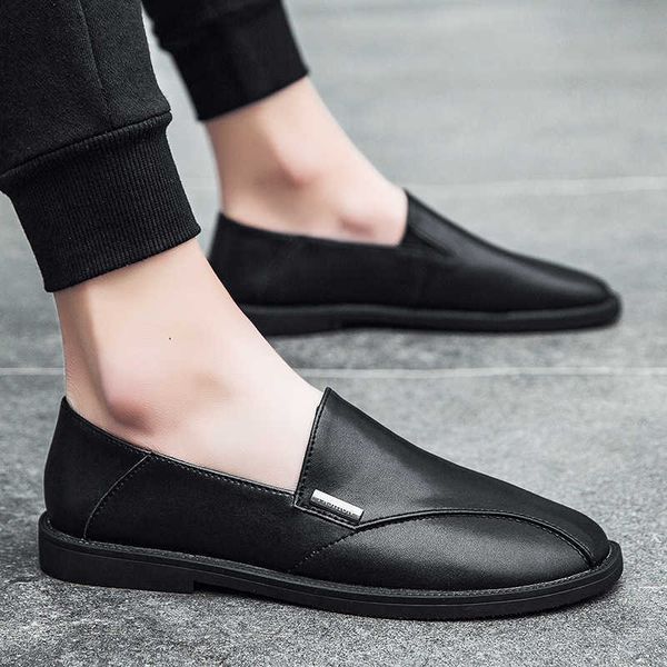 

shoe2021 men's sho leather cowhide autumn spring trend british small straight