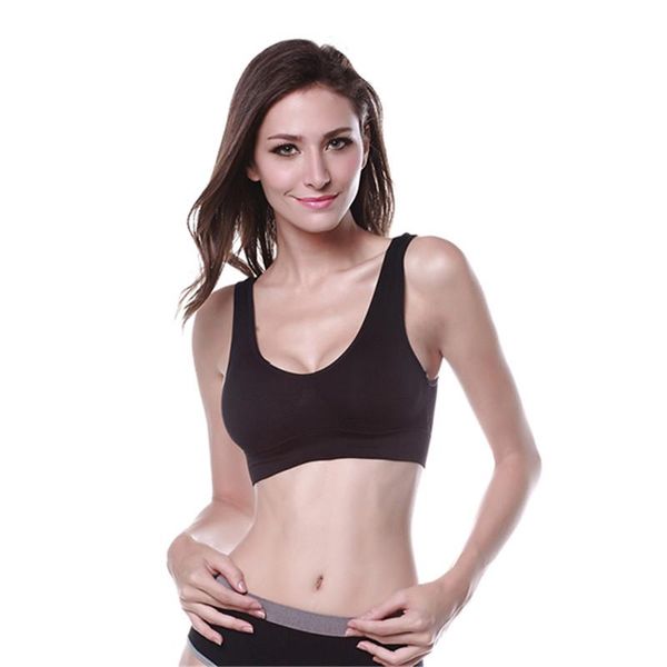 

gym clothing women yoga vest seamless fitness sports bra underwear bras 3 colors  l xl, White;black