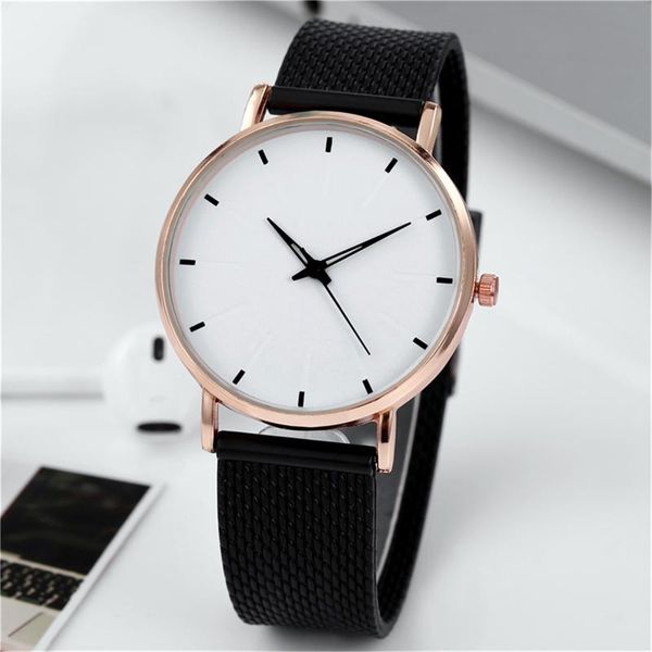 

wristwatches men's mesh strap ultra-thin quartz watch silicone band round shape men luxury, Slivery;brown