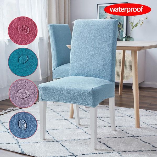 

chair covers waterproof printed stretch non-slip dirt-resistant solid colors universal home soft cover for wedding office restaurant
