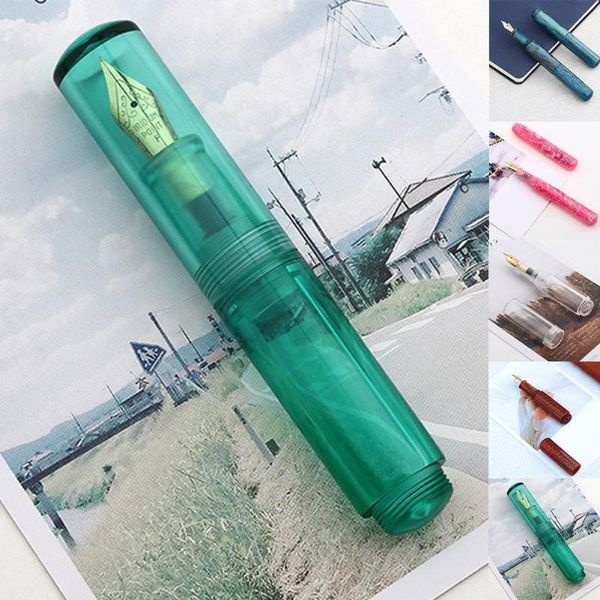 

fountain pens mini resin short pen f tip 0.5mm business school office writing supplies stationery z3p2