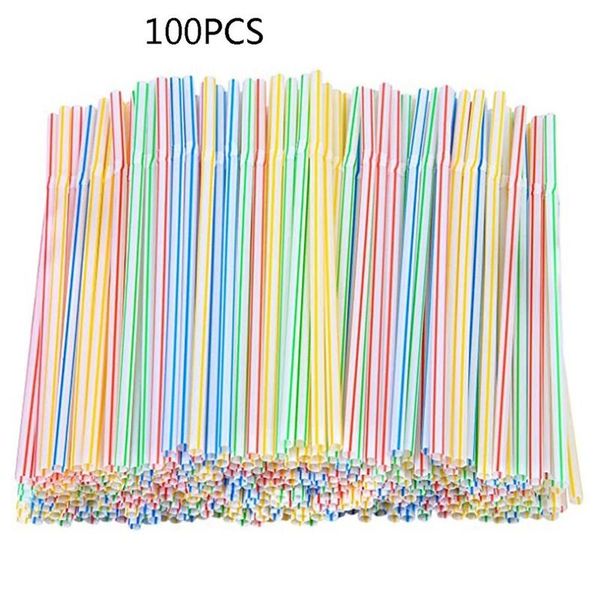 

drinking straws 100pcs 21cm colorful disposable plastic curved wedding birthday party bar drink accessories