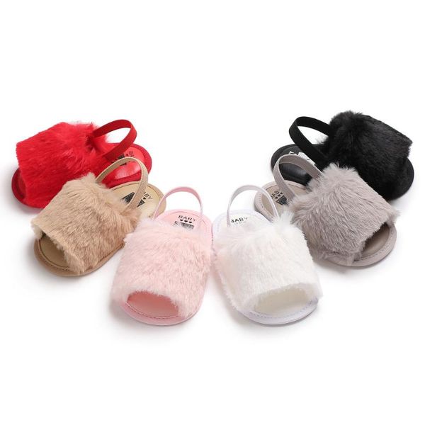 

first walkers winter baby shoes boys girls slipper warm fluff born toddler anti-slip keep soft sole crib