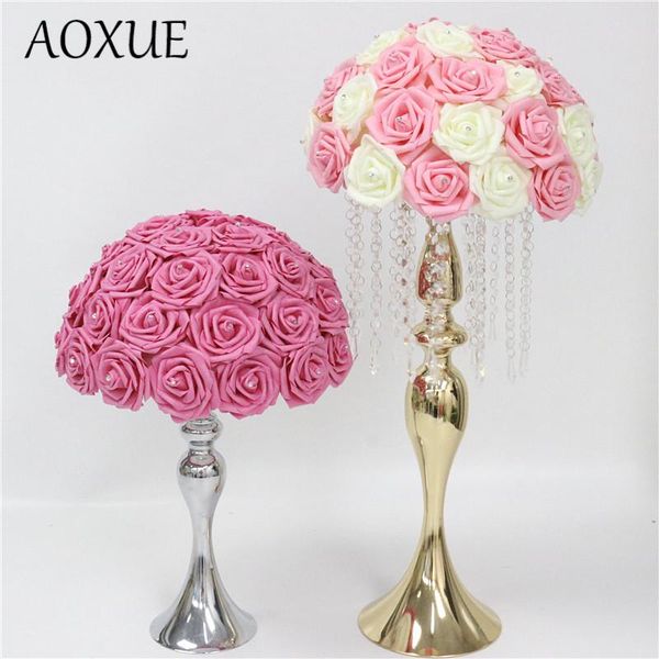 

wedding decoration customization flower ball artificial rose hemisphere roman column home party simulation flowers decorative & wreaths