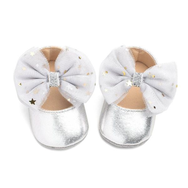 

children shoes baby girls net yarn bowknot soft sole first walker princess anti-slip toddler crib crawl walkers