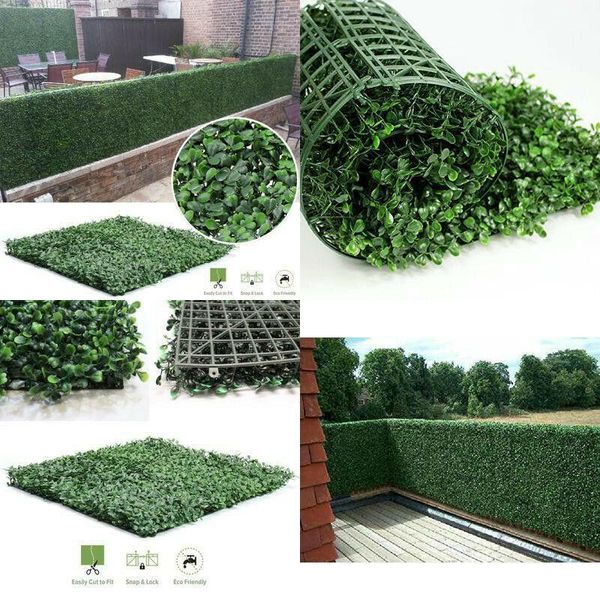 

40*60cm artificial boxwood hedges panels privacy synthetic balcony fencing ivy fence wall home garden outdoor decoration decorative flowers