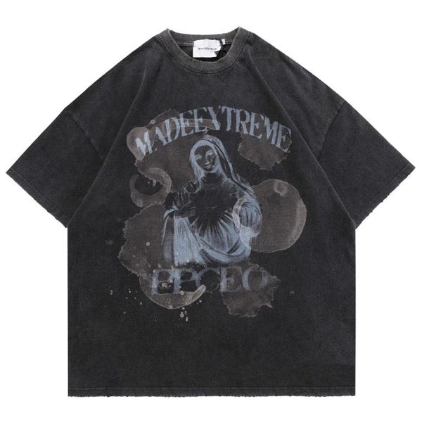 

men's t-shirts streetwear oversize washed tshirt 2021 men hip hop sister letter print t-shirt harajuku cotton summer short sleeve t shi, White;black