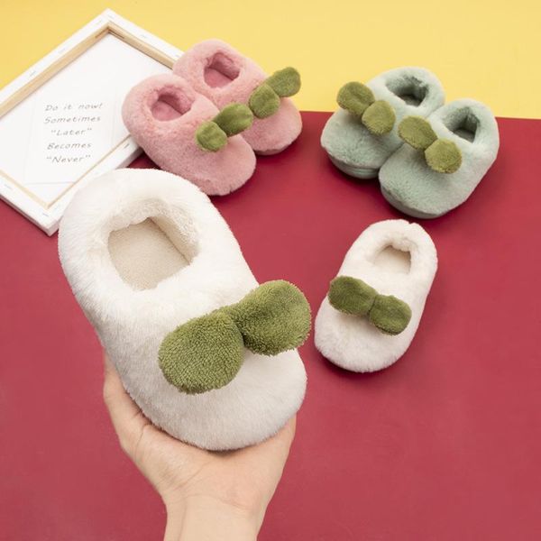 

children winter cotton slippers for boys cartoon cute kids indoor slipper girls home household baby house shoes, Black;grey