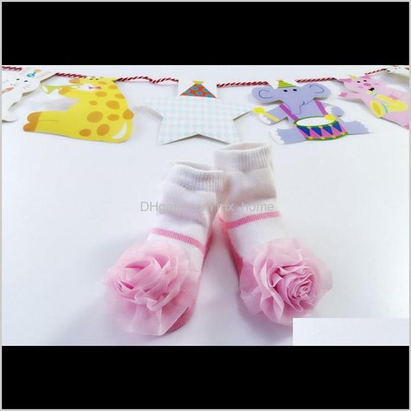 

baby clothing baby maternity drop delivery 2021 adorable infant solid rose flower girls stockings children kids full cotton european america, Pink;yellow