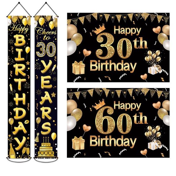 

party decoration birthday couplet 30th 40th 50th 60th background happy for fw37