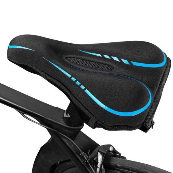 

bike saddles waterproof silicone cushion set bicycle mtb saddle seat cover 1pcs ice sleeves reflective strips accessories