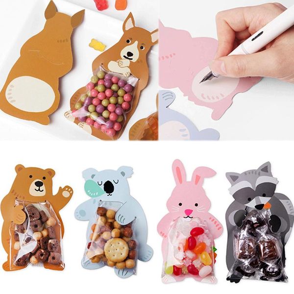 

gift wrap 10pcs/bag baking food bag self adhesive flat christmas cookies cake candy package cellophane party birthday box