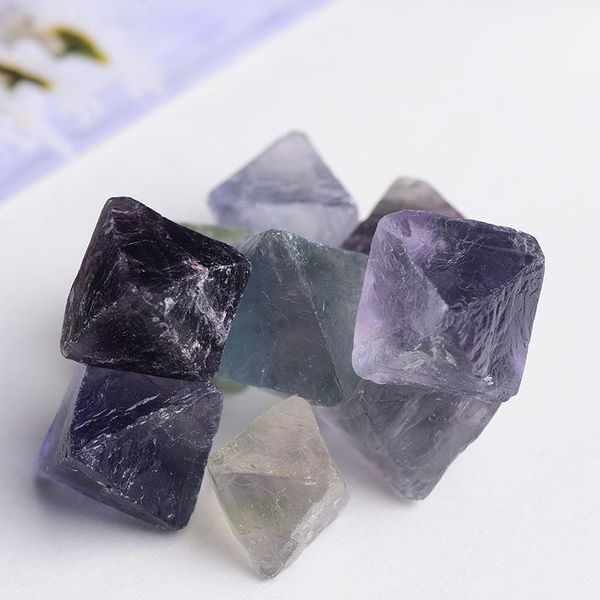 

decorative objects & figurines 20g-50g natural crystal fluorite octahedral stone rock specimens healing reiki energy gemstonethe aquarium ho
