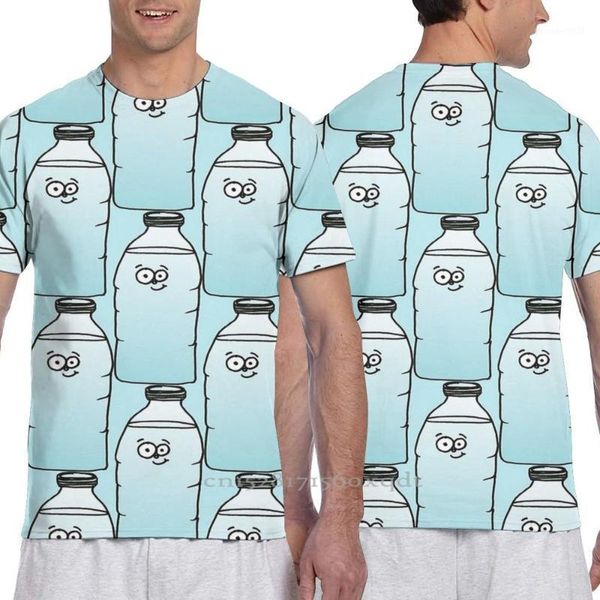 

men's t-shirts cute googly-eyed water bottle men t-shirt women all over print fashion girl t shirt boy tees short sleeve tshirt, White;black