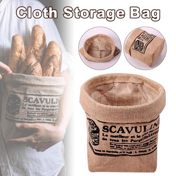 

storage bags 19x20x12cm jute bag deskburlap for sundries toys pen stationery storing