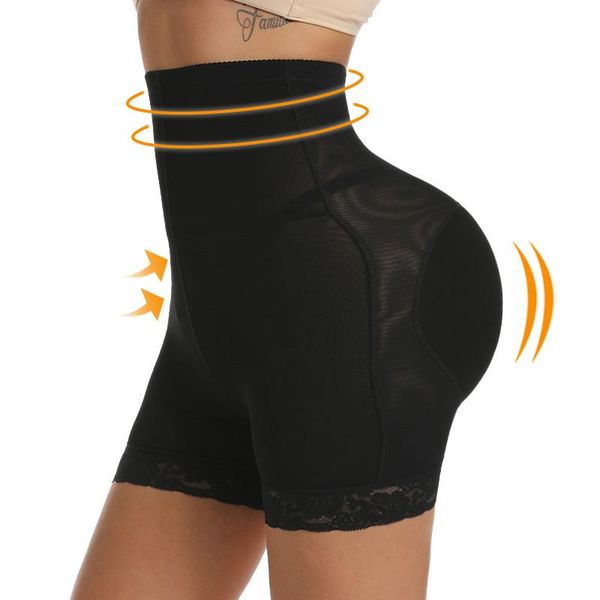 

women's shapers womens buand hip enhancer booty padded underwear panties body shaper seamless bulifter panty boyshorts shapewear fake a, Black;white