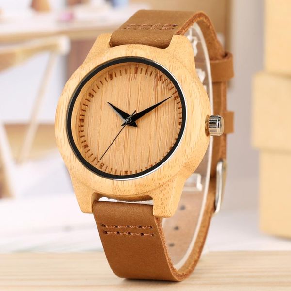 

wristwatches engraved words wood watch leather band men's quartz wrist to son boyfriend watches anniversary gifts for men women, Slivery;brown