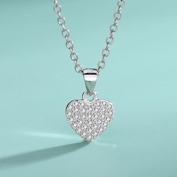 

chains s925 sterling silver heart-shaped love necklace europe and the united states simplicity fashion ladies secklace clavicle chain