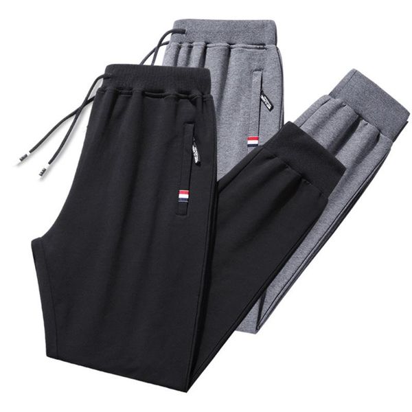 

men's pants casual men fitness sportswear tracksuit sweatpants trousers gyms jogger mens joggers, Black