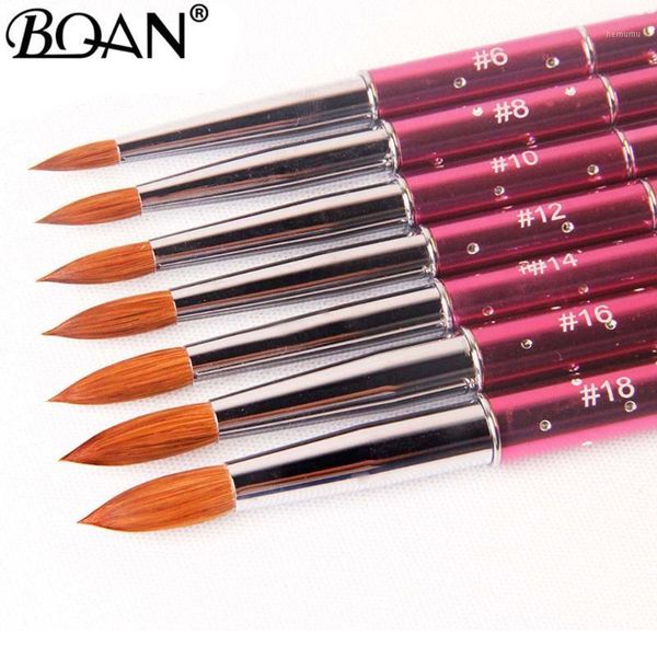 

10pcs #2#4#6#8#10#12#14 kolinsky sable brush acrylic nail art pink metal crystal salon1, Yellow