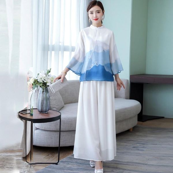 

ethnic clothing chinese style women clothes 2021 cheongsam traditional shirt blouse femme hanfu ladies 30850, Red