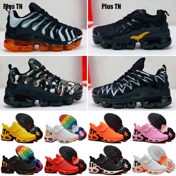 

sale 2021 tn childrens athletic shoes kids boys basketball child huarache legend blue sneakers size 28-35, Black