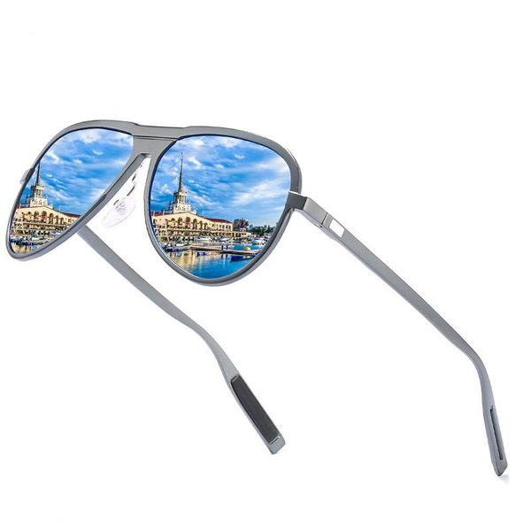 

sunglasses classic vintage aviation pilot men anti-glare glasses aluminum magnesium oval frame shades uv400 lentes de sol mujer, White;black
