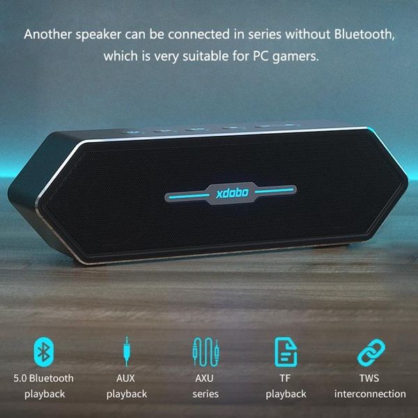 

portable speakers 50w xdobo high power bluetooth speaker game tws3d stereo subwoofer home theater wireless sound column type-c