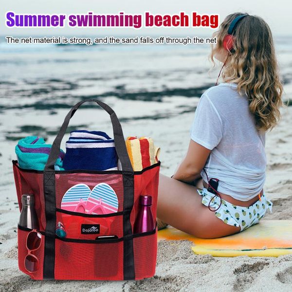 

storage bags mesh beach bag case picnic travel toiletries cosmetics wash light in weight and can be stored