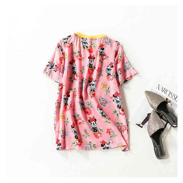

t shirts 2021 summer short-sleeved casual fashion silk women's t-shirt, White
