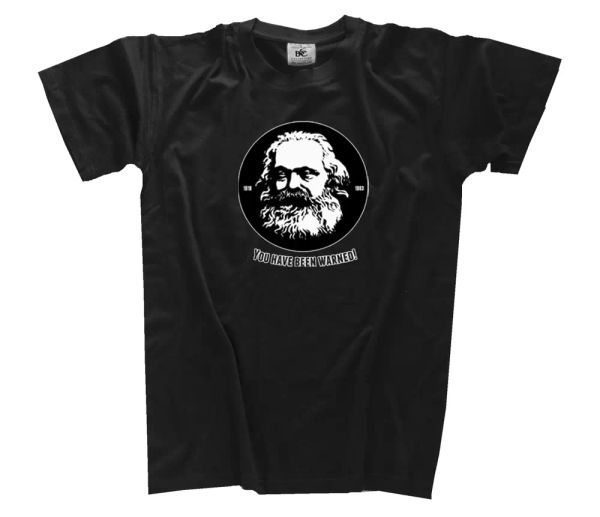 

karl marx - you have been warned t-shirt s-xxxl, White;black