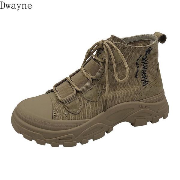 

boots and girls fall 2021 fashion shoes thick bottom canvas, Black