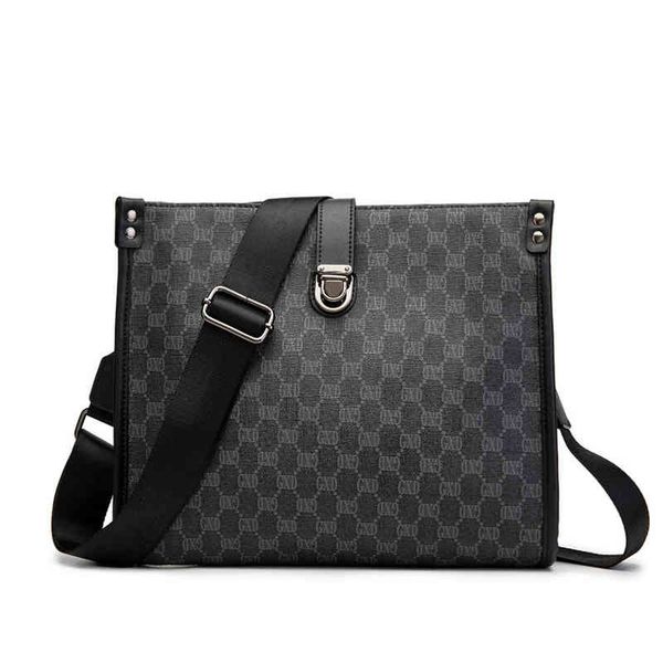 

2021 fashion new men male's envelope breifcase business messenger bag pvc leather crossbody shoulder handbag purse
