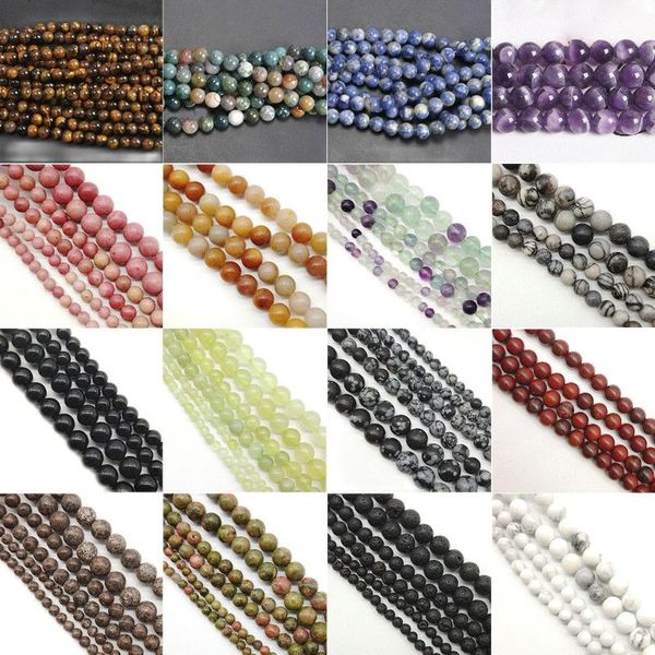

decorative objects & figurines 4/6/8mm natural stone round beads amethyst lapis lazuli agate quartz gem minerals for jewelry making diy brac