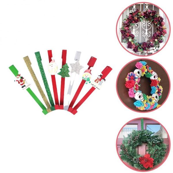 

hooks & rails christmas wreath hook hangers removable door storage rack coat bags hat robe hanging holder decoration for home