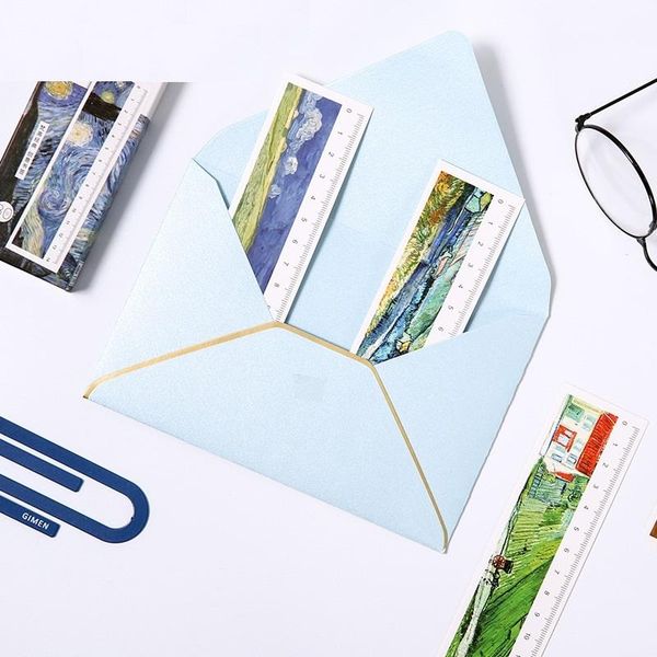 

bookmark 6 set/lot oil painting art bookmarks vintage starry night memo card page stationery items office school supplies ec420