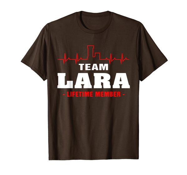

team lara lifetime member shirt surname, last name gift t-shirt, White;black